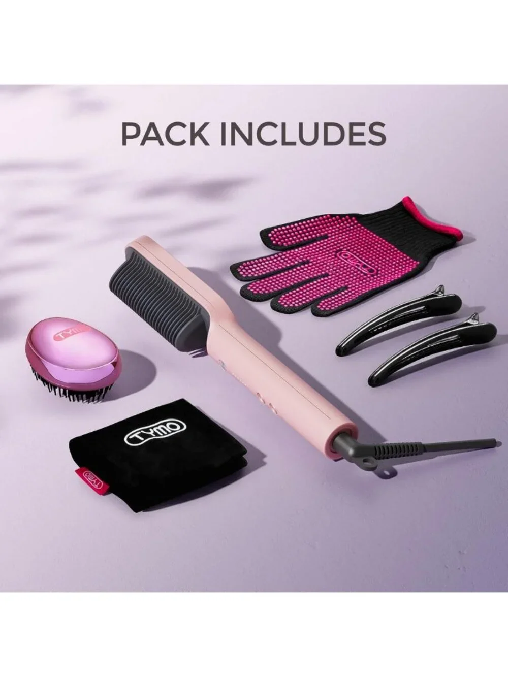 2-in-1 Hair Straightening Brush & Hot Comb - Fast Heat, Sleek Finish, Easy